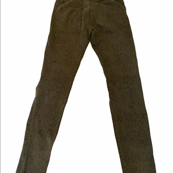 PART TWO Green Leopard Stretch Straight Leg Jean - Picture 4 of 11